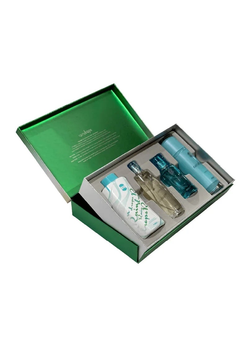 مجموعة هدايا قطرات المطر (عطر 100 مل + رذاذ الجسم 50 مل +…