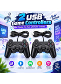 وحدة تحكم ألعاب سلكية بمنفذ USB – تتضمن ذراعي تحكم، وعصي …