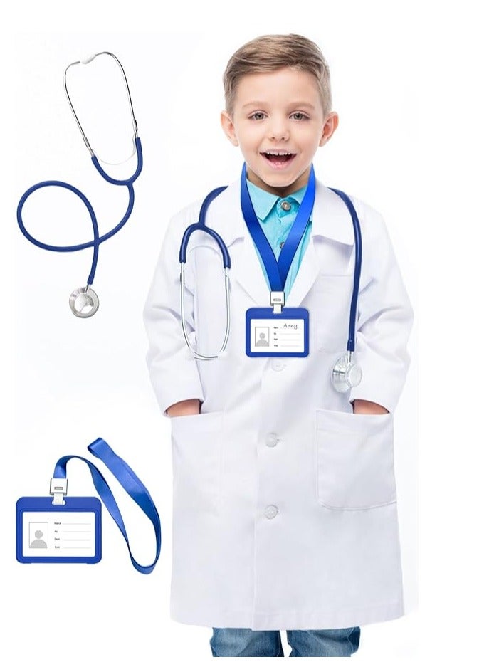 زي الطبيب للأطفال، معطف المختبر للأطفال مع سماعة الطبيب ا…