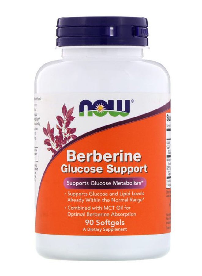 مكمل غذائي يدعم الجلوكوز غني بمركب البربرين - 90 كبسولة رخوة