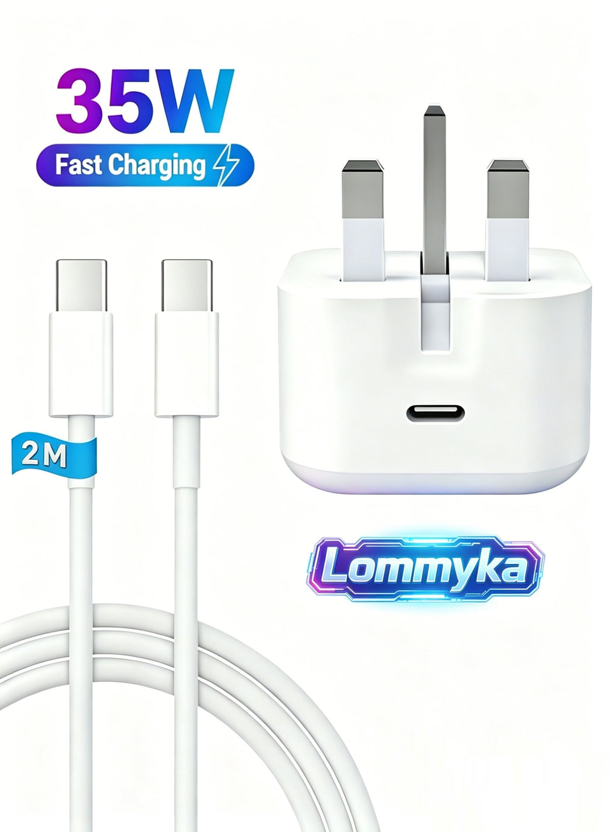 شاحن سريع USB-C بقوة 35 واط لهواتف iPhone 17/16/15، شاحن …