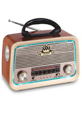 راديو محمول HI-FI بثلاث قنوات FM - AM - SW ذهبي/بني/أسود …