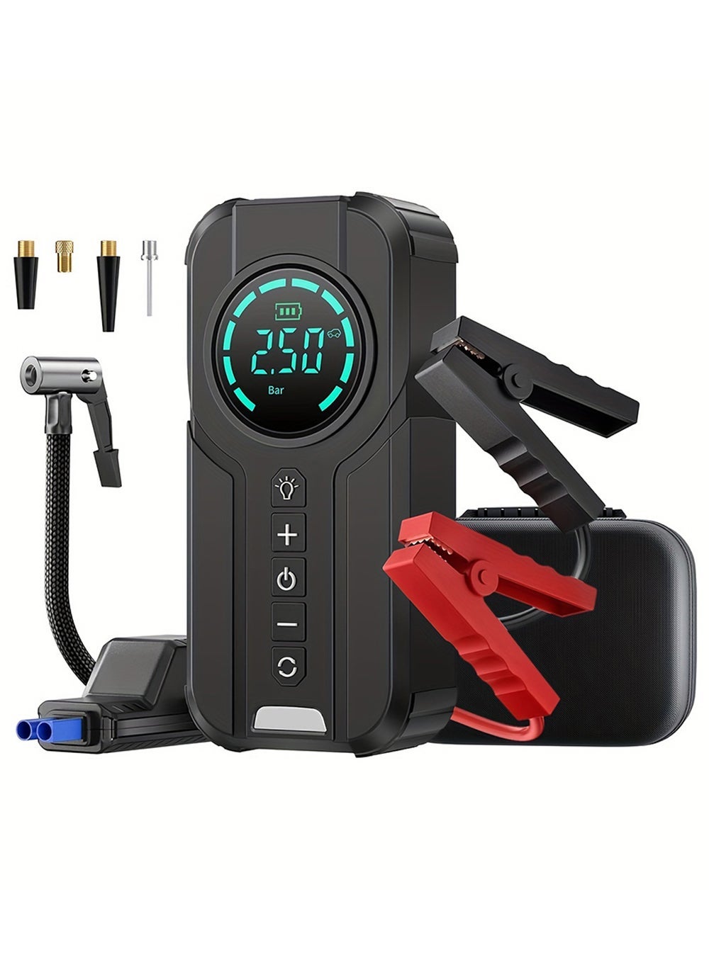 Jump Starter مع ضاغط هواء 1000A 12V 150PSI 29.6Wh بطارية …