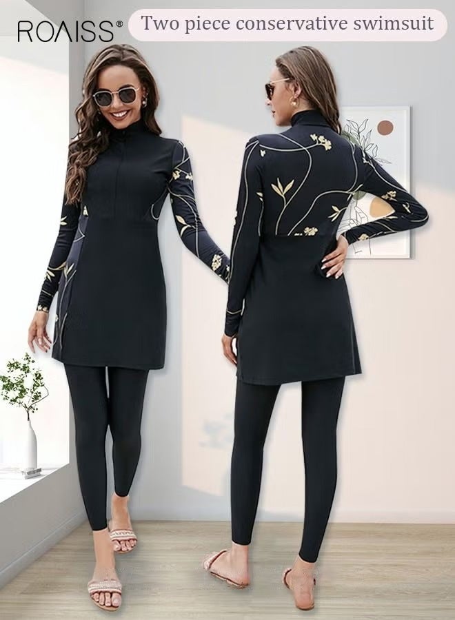 مجموعة سباحة محتشم للنساء من قطعتين، ملابس سباحة إسلامية …