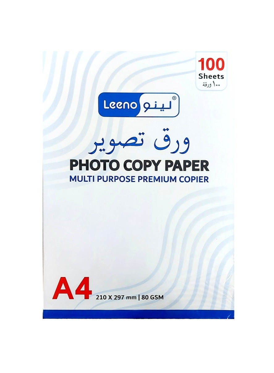 ورق طباعة A4، ١٠٠ ورقة، 80 gsm