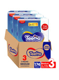 Baby Diapers, Size 3, Medium, 6-12 kg, Mega Box, 174 Diapers