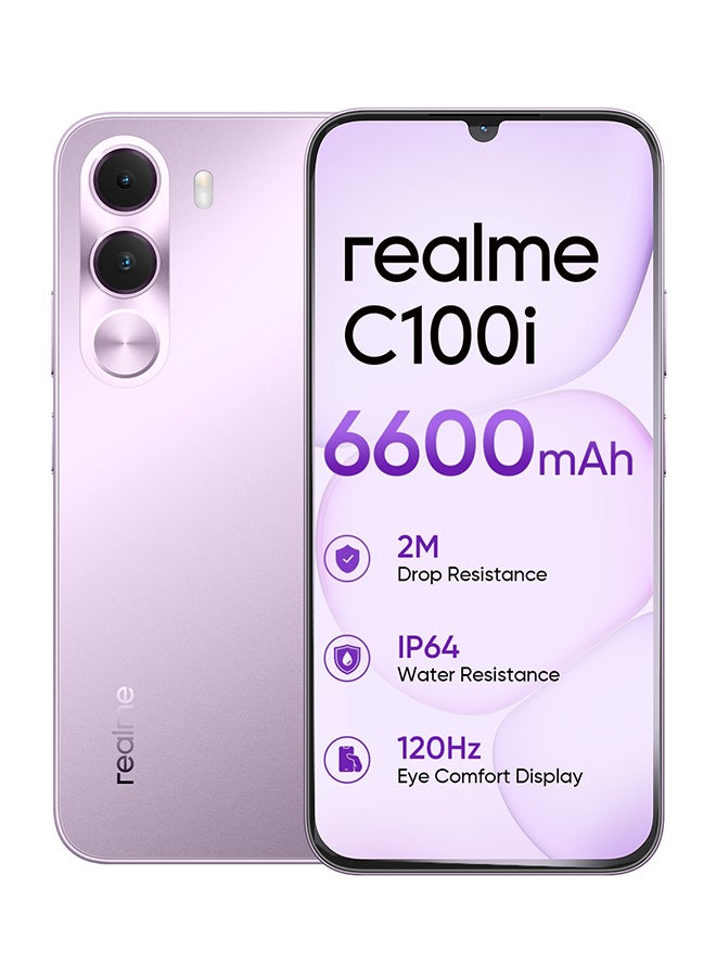 C100i 4G Dual SIM Dawn Purple 4GB RAM 128GB - Middle East…