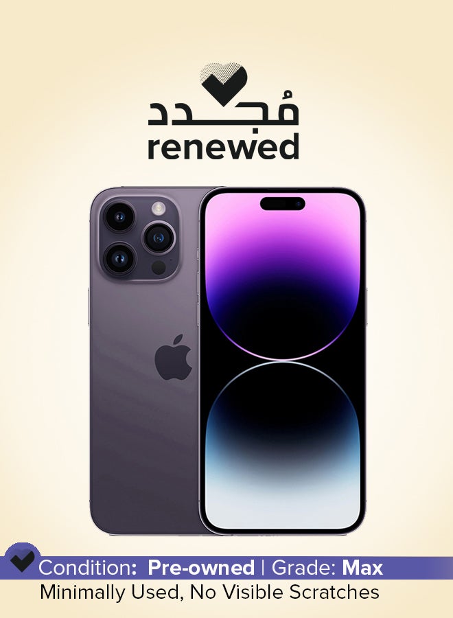 تم تجديده - iPhone 14 Pro Max، بسعة 128 جيجابايت، وبلون أ…
