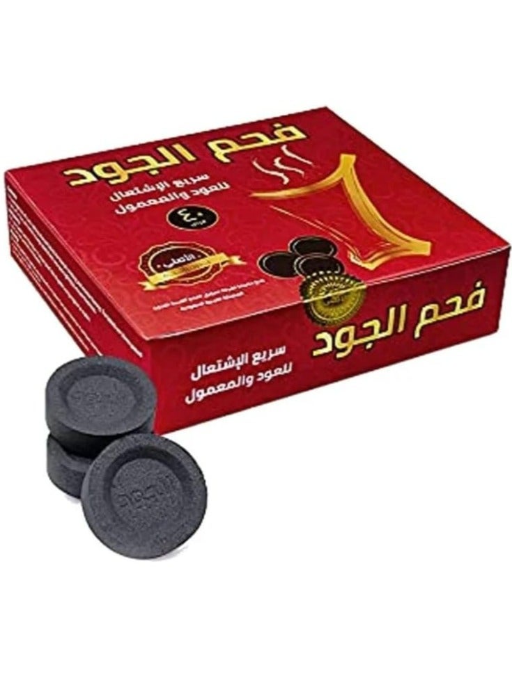 فحم الجود سريع الاشتعال للعود والمعمول 40 قرص بدون رائحه
