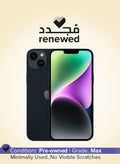 تم تجديده - آيفون 14 بلس 128 جيجابايت Midnight 5G مع Face…