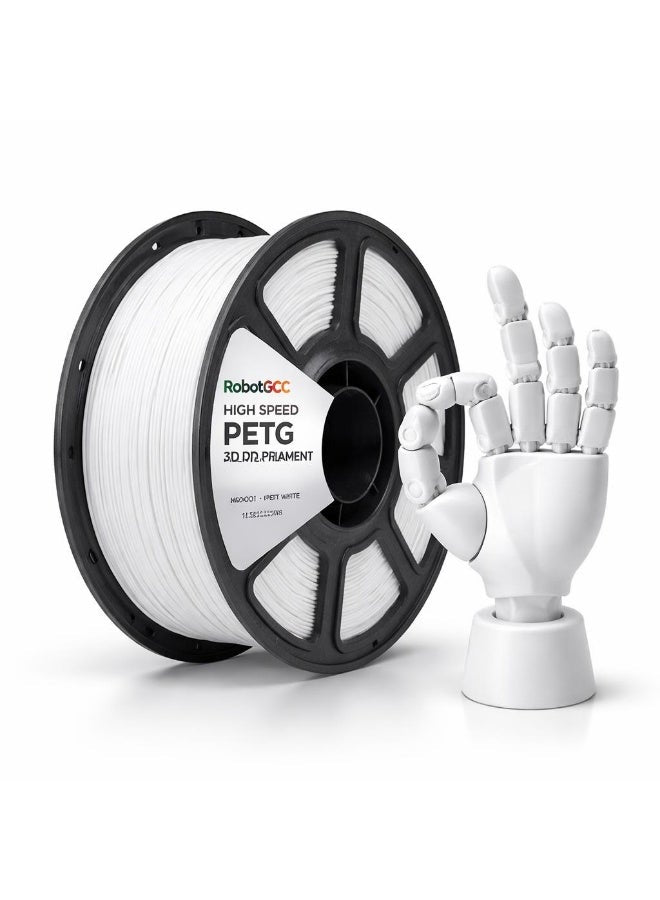 خيوط طباعة ثلاثية الأبعاد RobotGCC PETG باللون الأبيض، 1.…