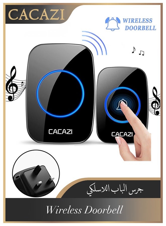 جرس باب لاسلكي مقاوم للماء مع فلاش LED ، مدى يزيد عن 1000…