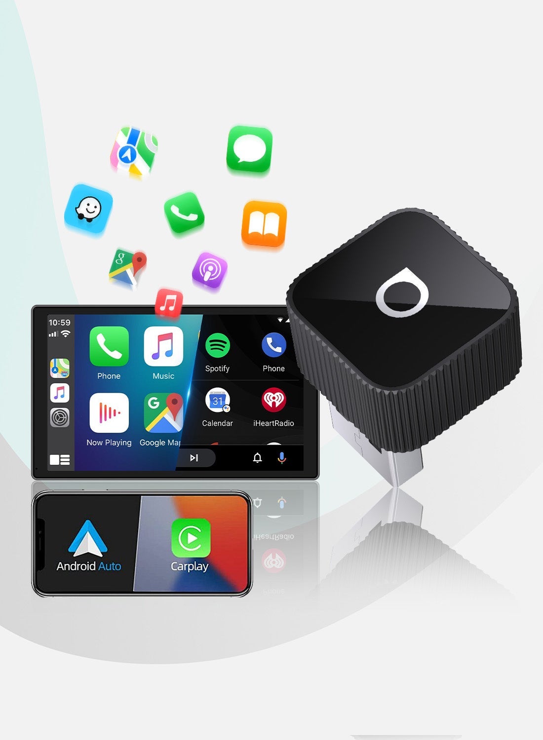 Ottocast Mini Cube 3.0 محول كاربلاي وأندرويد أوتو لاسلكي،…