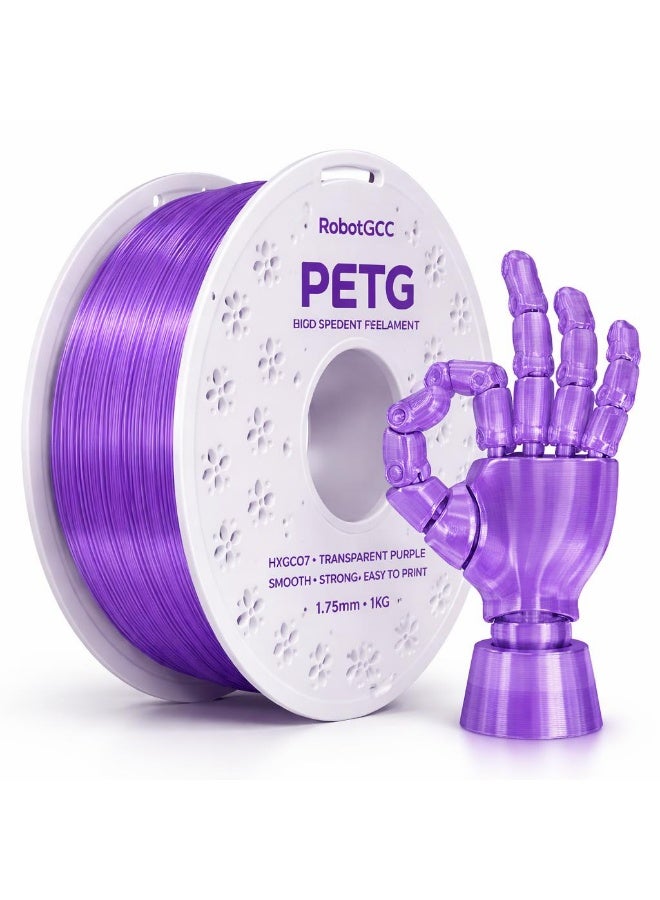 خيوط طباعة ثلاثية الأبعاد RobotGCC PETG شفافة باللون البن…