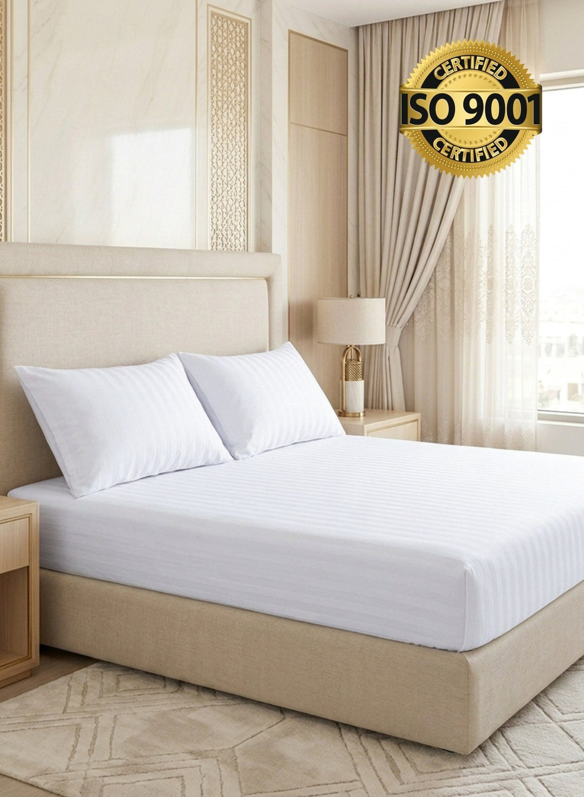 طقم شرشف مزدوج من الميكروفايبر، الحجم كينج 3 قطع، بتصميم …