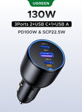 شاحن سيارة 130 وات سريع الشحن 2C1A USB محول طاقة سيارة قا…
