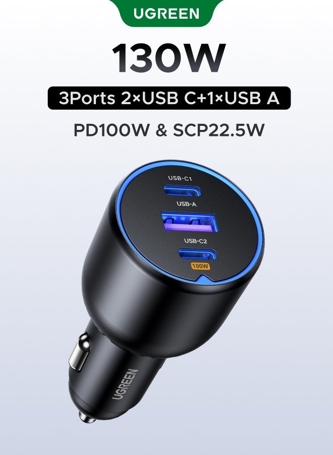 شاحن سيارة 130 وات سريع الشحن 2C1A USB محول طاقة سيارة قا…