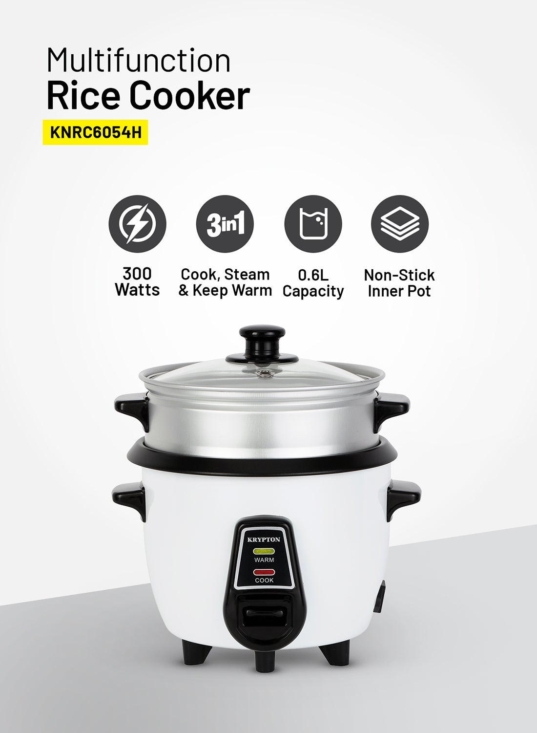 جهاز طهي أرز كهربائي 0.6 L 300 W KNRC6054N/ KNRC6054H أبي…