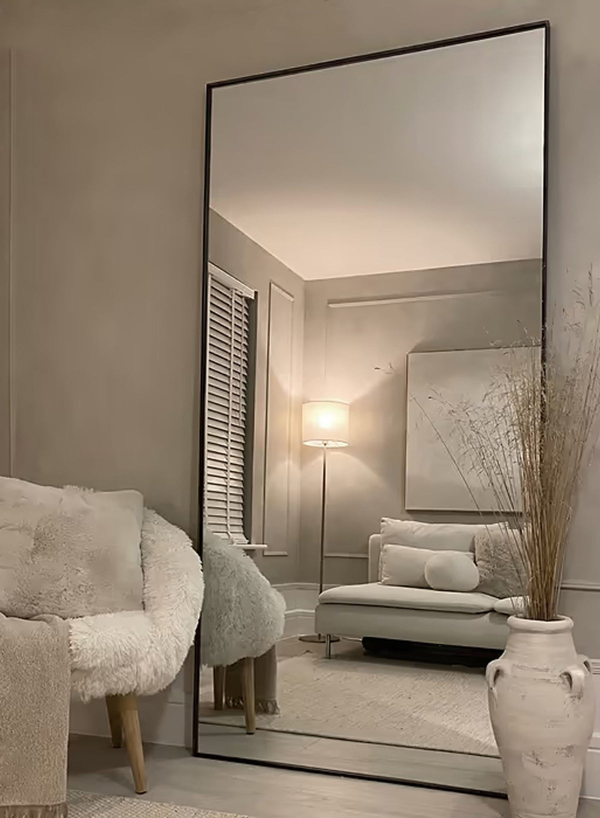 مرآة ضخمة جدا بتصميم انيق 180x80سم - مرآة كاملة الطول باط…