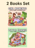 مجموعة كتابين Girl Moments + Little Corner: كتب تلوين مري…