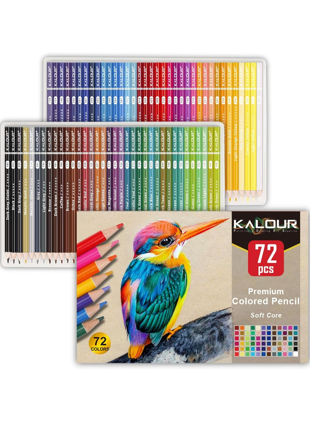 KALOUR 72 Count Colored Pencils for Adult Coloring Books,…
