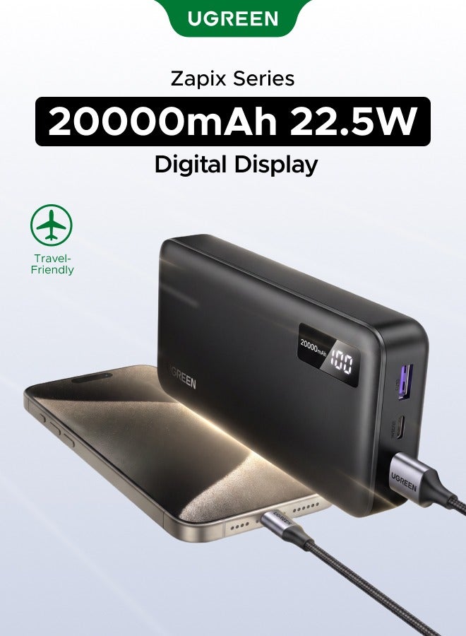 شاحن محمول USB-C بسعة 20000 مللي أمبير/ساعة وقدرة 22.5 وا…