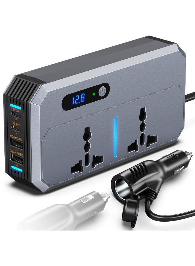 200W سيارة الطاقة العاكس ، تيار مستمر 12V إلى 220V AC سيا…