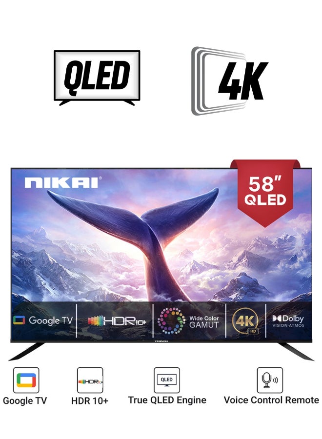 تلفزيون جوجل الذكي 58 بوصة، 60 هرتز، 4K QLED Ultra HD، تح…