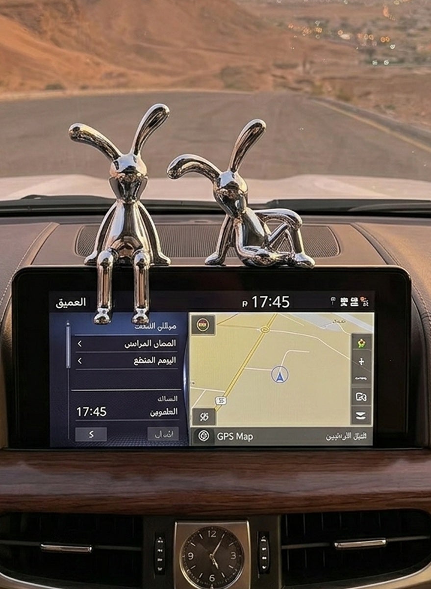 2 قطعة ارنب سياره، تمثال ارنب، زينه سياره وزينة سيارات، د…