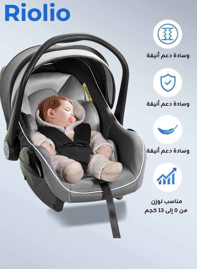 مقعد سيارة محمول للأطفال بمواد مبطنة ناعمة، تصميم مريح بح…