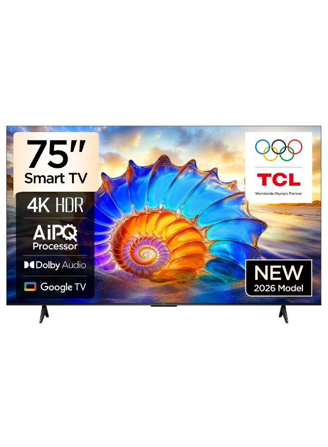 تلفزيون 75 بوصة 4K UHD جوجل سمارت TV، لوحة HVA، HDR10، صو…
