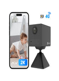 كاميرا أمان CB2 4G، كاميرا بطارية 2K/3MP مع اتصال 4G، فيد…