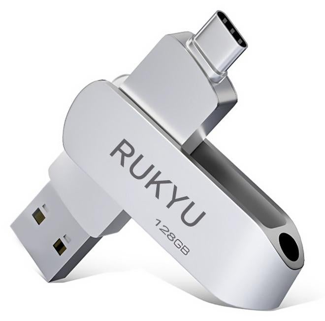 ذاكرة فلاش USB ثنائية الواجهة بسعة 128 جيجابايت، متوافقة …