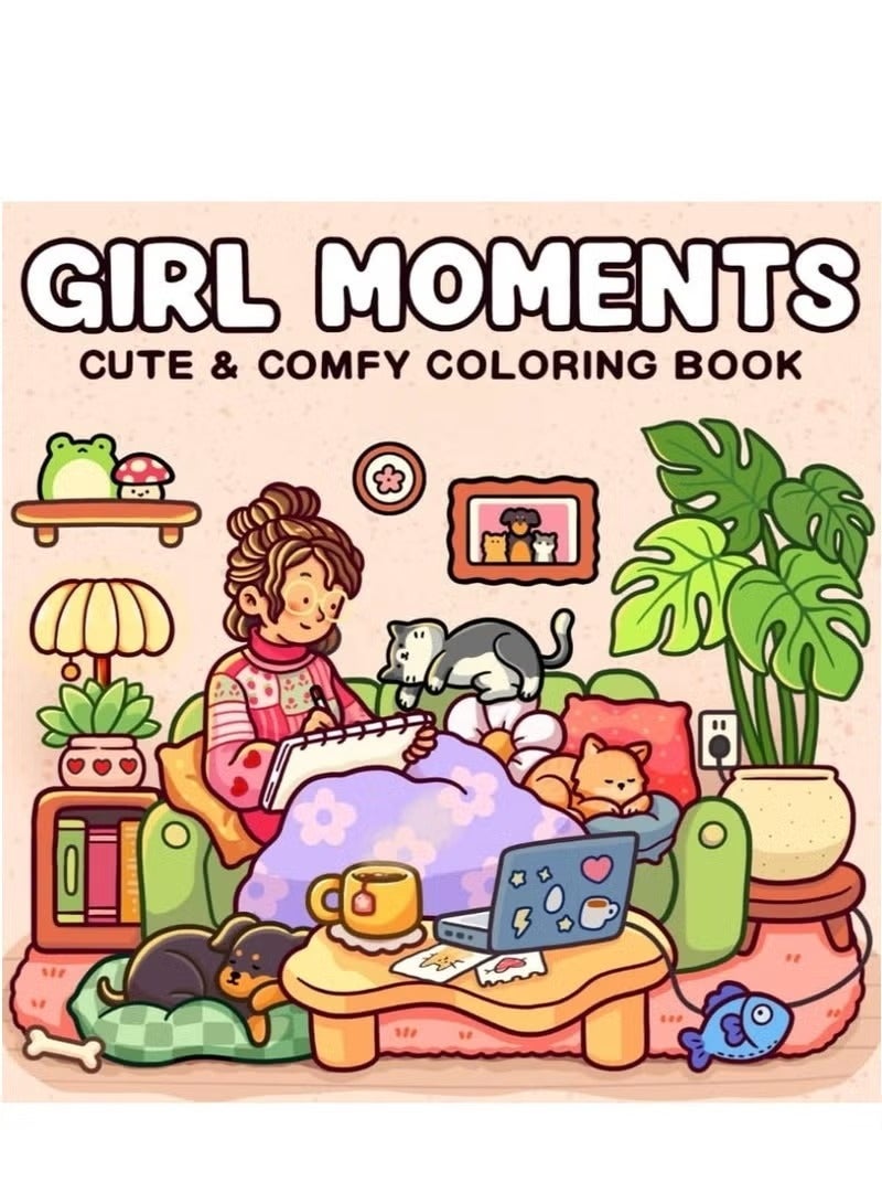 Girl Moments: A Stress-Relief Coloring Book for Adults & …