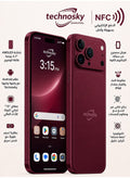 هاتف ذكي تكنو سكاي 17 PRO MAX شبكة 5G شاشة عريضة عنابي اح…