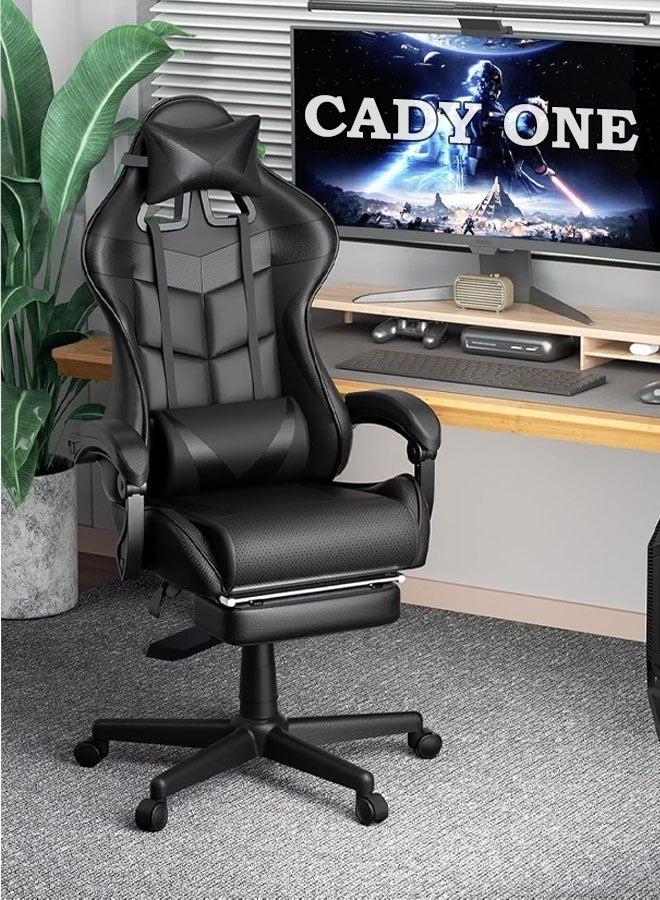Gaming Chair Adjustable Computer Chair Pc Office Pu Leath…