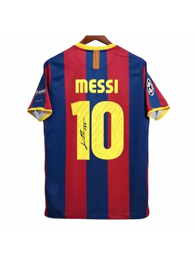 Classic retro jersey Barcelona #10 Messi signature jersey…