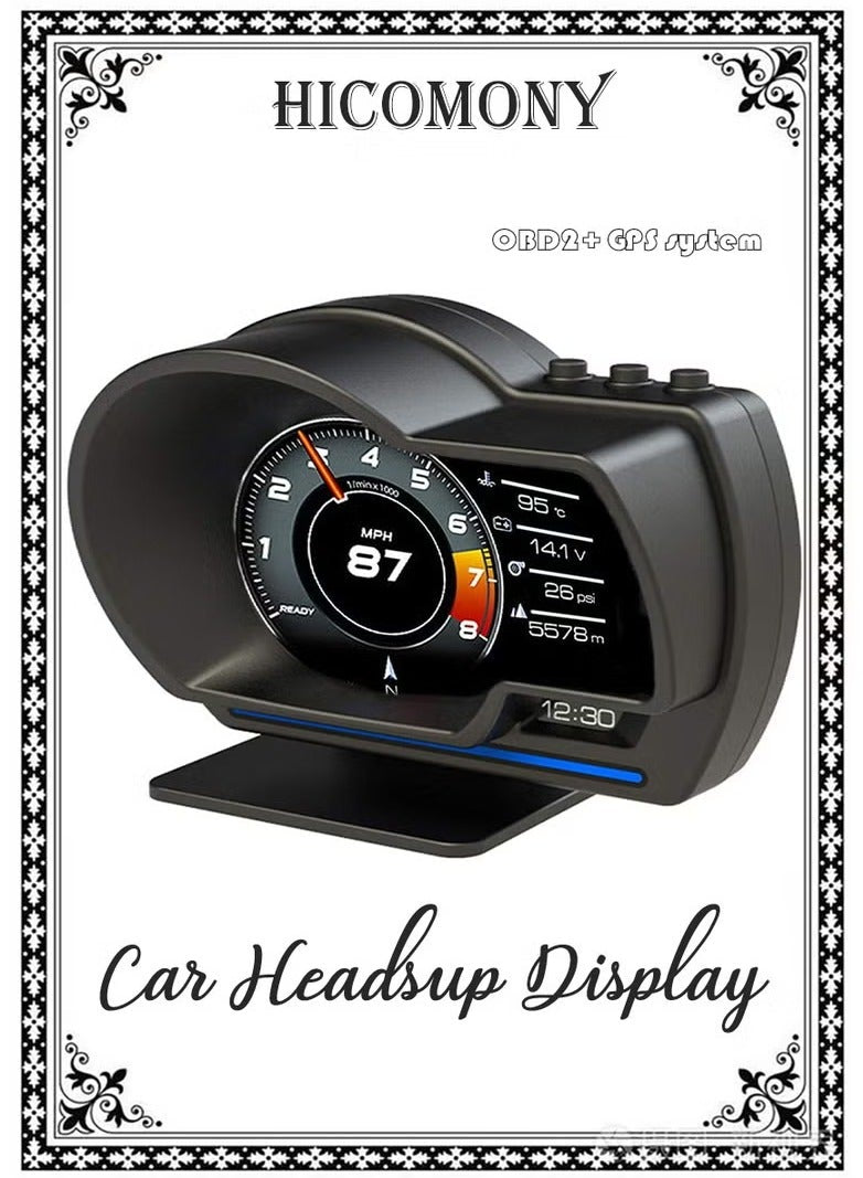 شاشة عرض معلومات السيارة من ، مقياس ذكي OBD+GPS، عداد سرع…