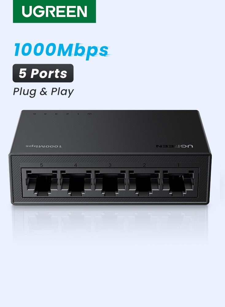 محول إيثرنت 1000Mbps، موزع إيثرنت بخمسة منافذ، نقل بيانات…