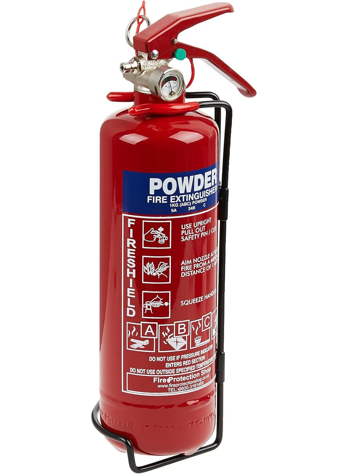 طفاية حريق بودرة جافة 1 كجم ABC FireShield للمنازل والسيا…