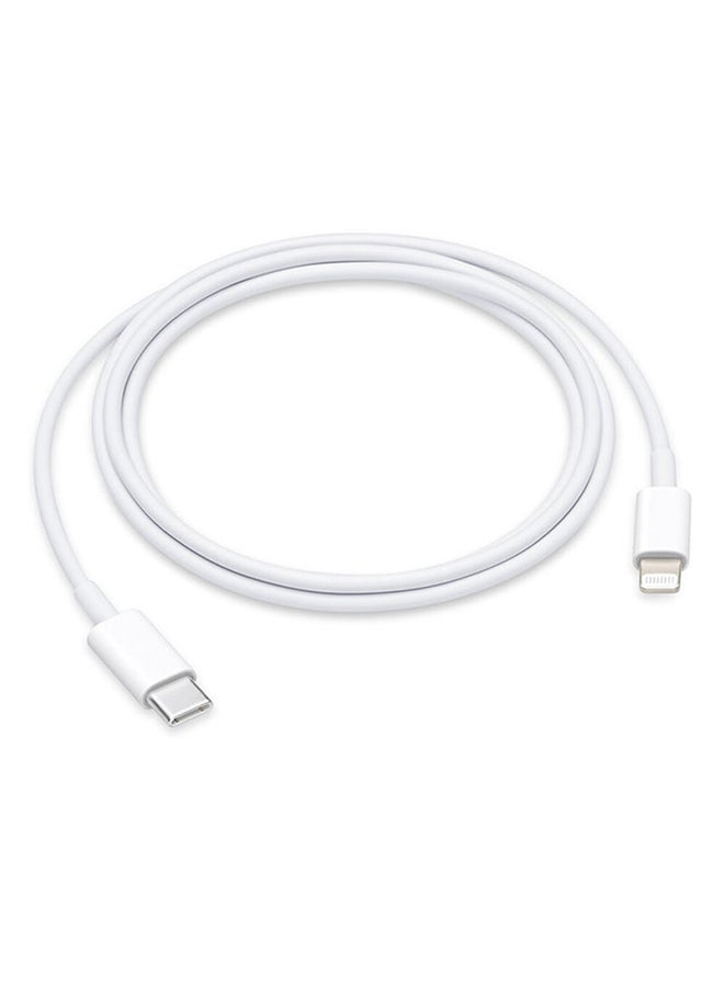 كابل USB-C إلى Lightning - 1 متر أبيض أبيض