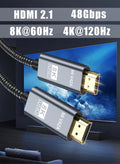 كابل HDMI 2.1 بدقة 8K - يدعم دقة 8K بتردد 60 هرتز، و4K بت…