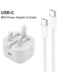 محول شحن سريع USB C بقوة 35 وات لهاتف iPhone، شاحن حائط م…