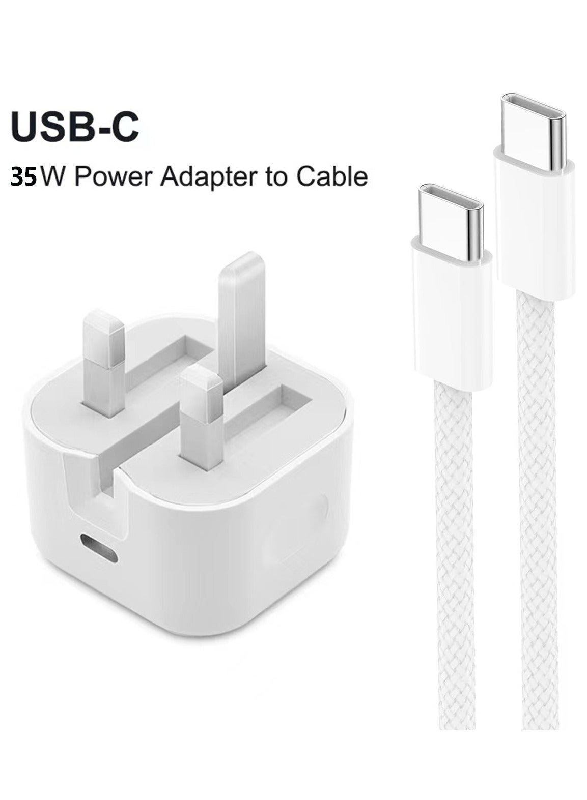 محول شحن سريع USB C بقوة 35 وات لهاتف iPhone، شاحن حائط م…