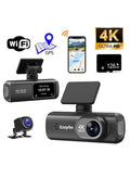 كاميرا داش UHD 4K للسيارات عدسة مزدوجة أمامية وخلفية 3840…