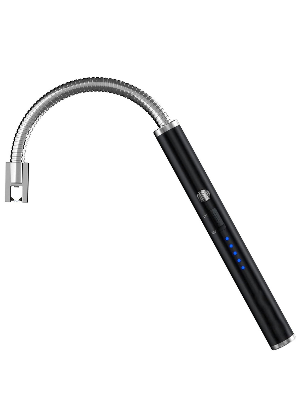 ولاعة كهربائية قابلة للشحن عبر USB للشواء والشموع - لون أسود