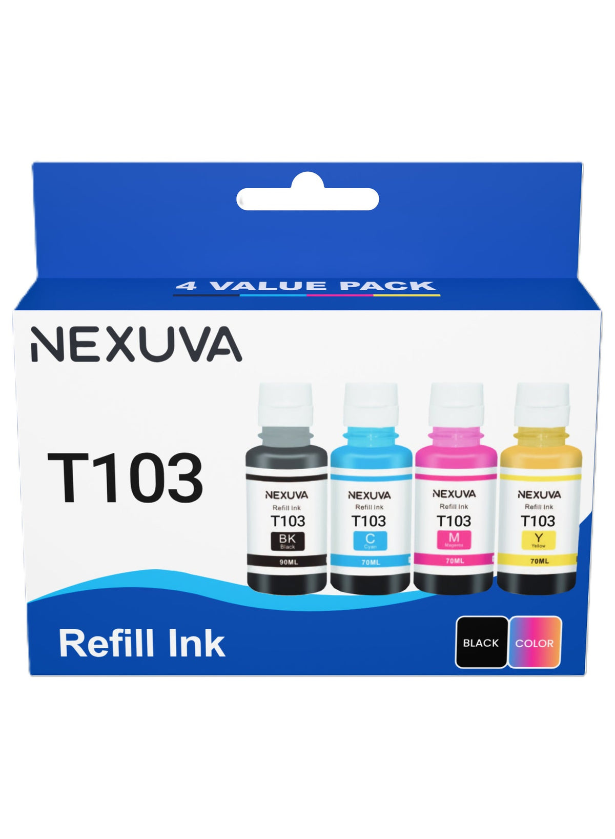 زجاجات حبر تعبئة 103 من NEXUVA متوافقة مع طابعات Epson Ec…
