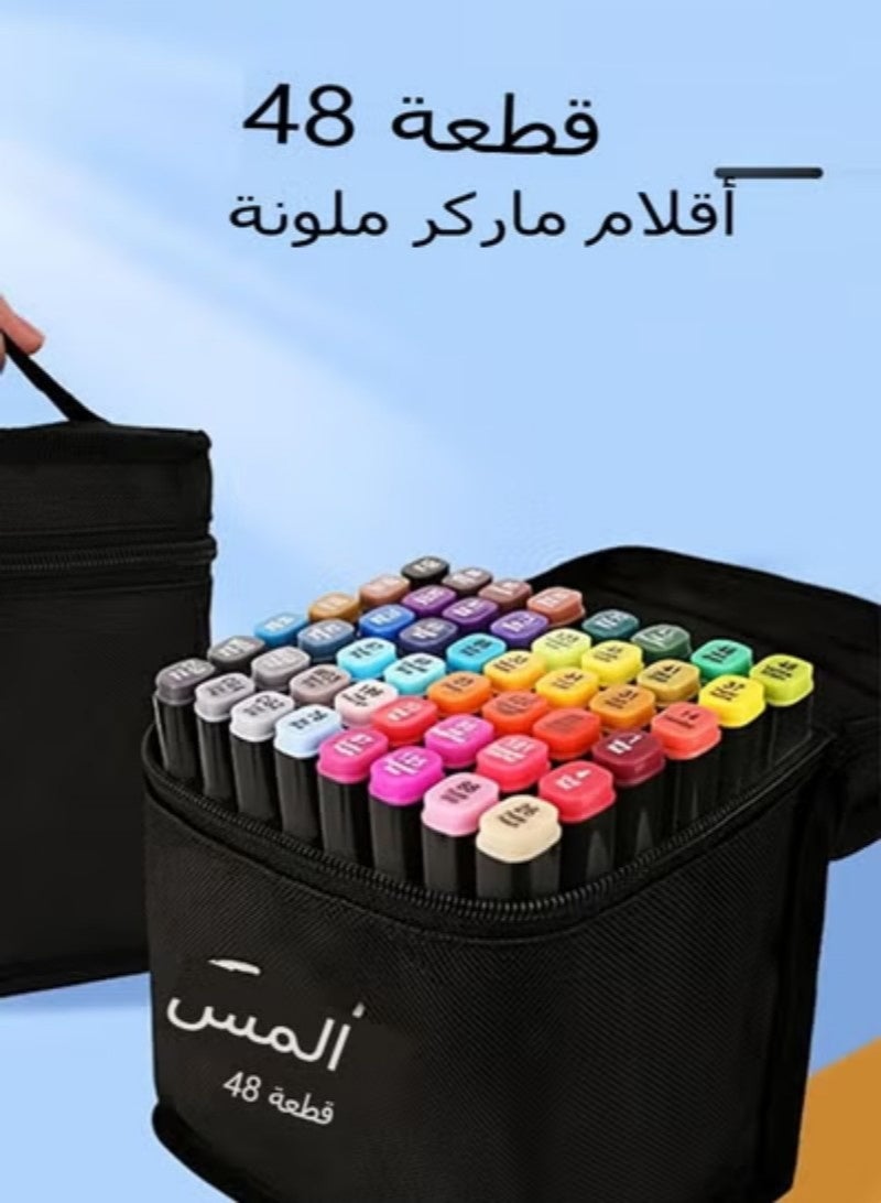 الوان اكريلك ماركر,مجموعة أقلام تلوين سحرية مكونة من 48 ل…