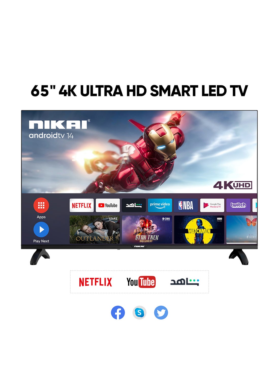تلفزيون 65 بوصة 4K - Ultra HD Android Smart LED - وضع الأ…