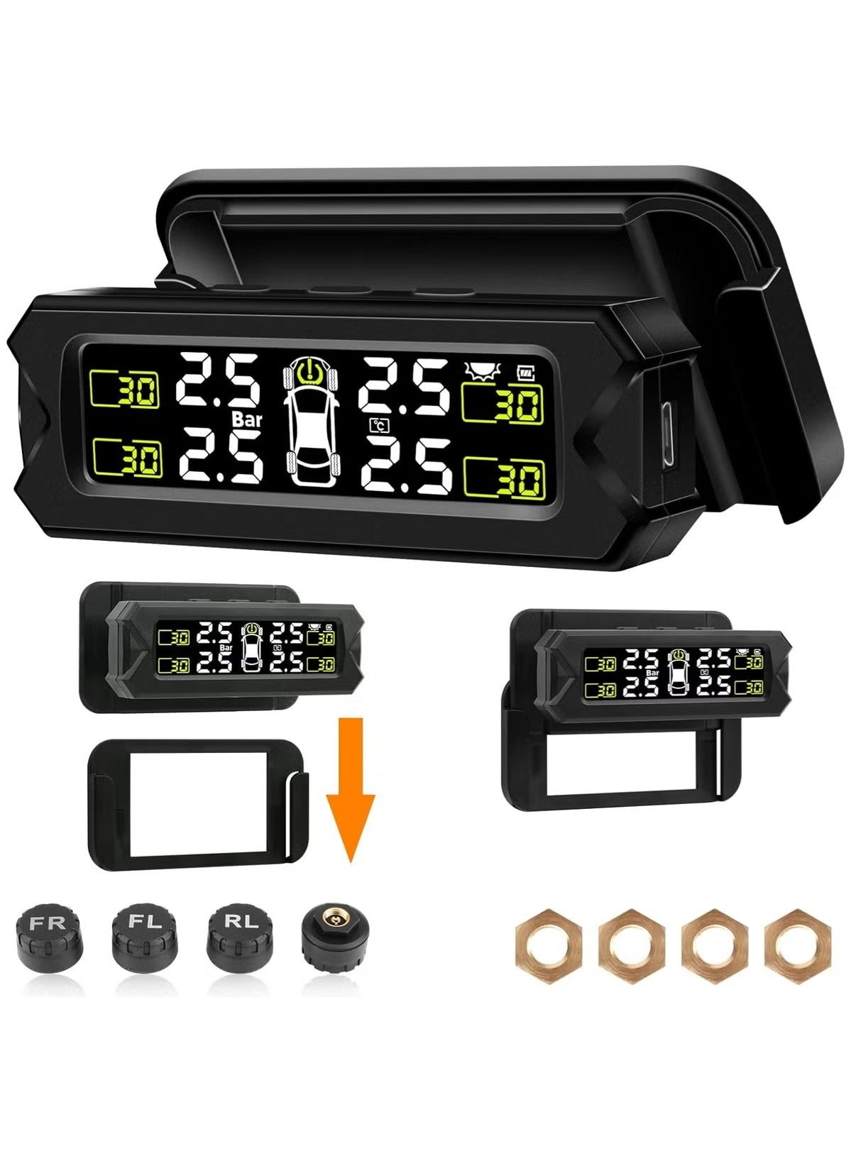 Tire Pressure Monitoring System TPMS【2026 Upgrade】 Adjust…